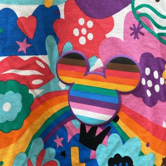Share Disney Parks Pride Collection Spirit Jersey Rainbow Mickey Women's L LQBTQ - Picture 5 of 11